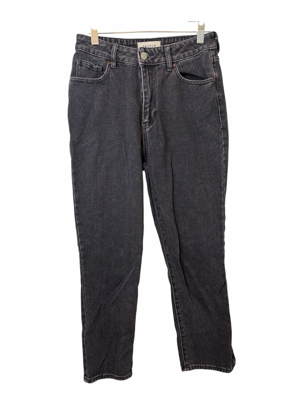 Pacsun Mom Jean Women's Size 27 Faded Black Denim Tapered Jeans